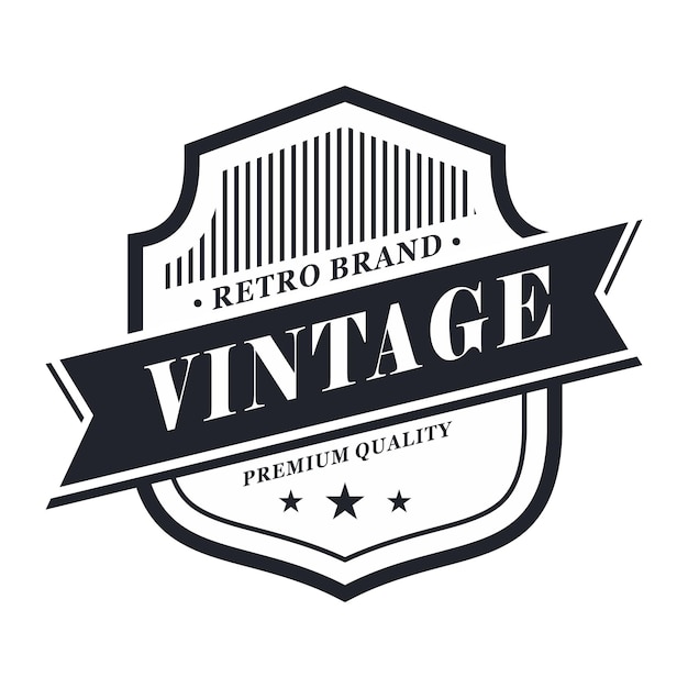 classic vintage retro label badge logo vector template
