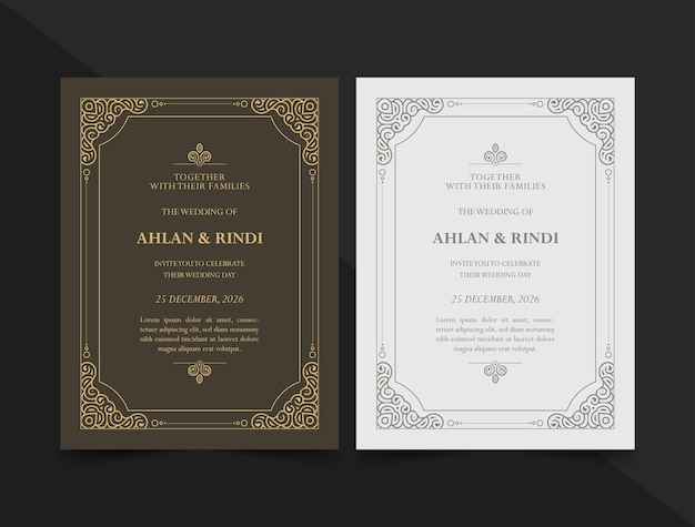 classic wedding invitation card design