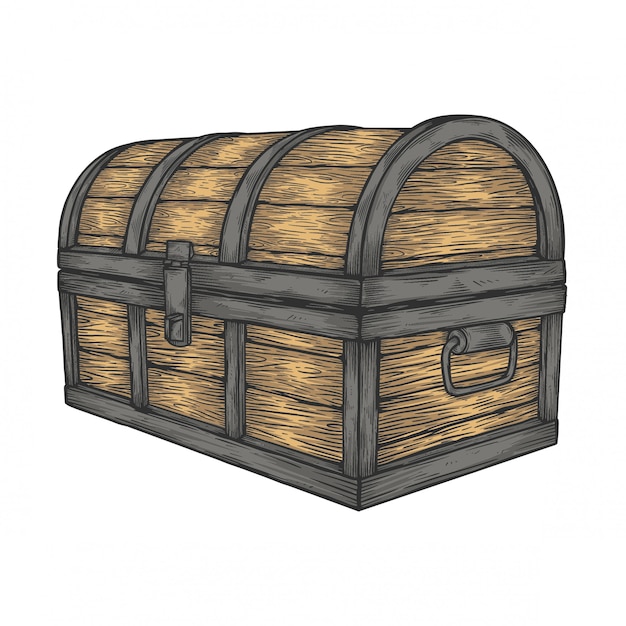 Classic wooden chest