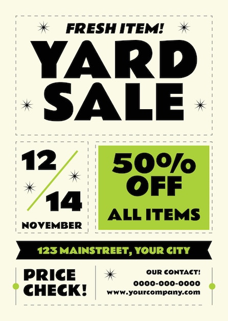 classic yard sale flyer
