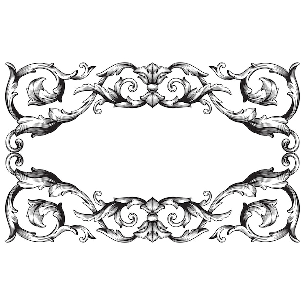 Vector classical baroque decorative filigree.