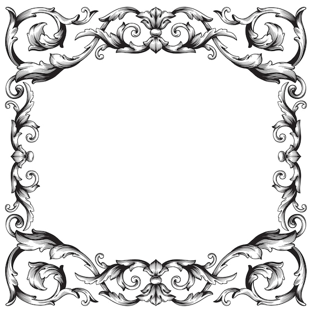 Classical baroque decorative filigree.