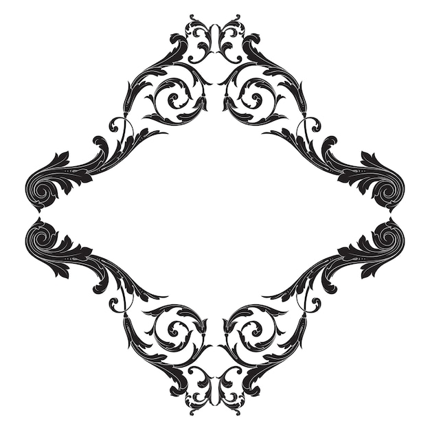 Classical baroque ornament. Decorative design element filigree.