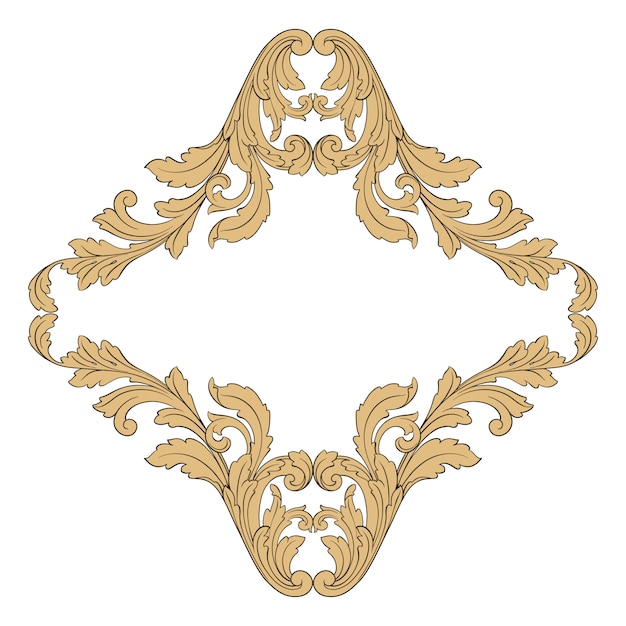 Vector classical baroque ornament. decorative design element filigree.