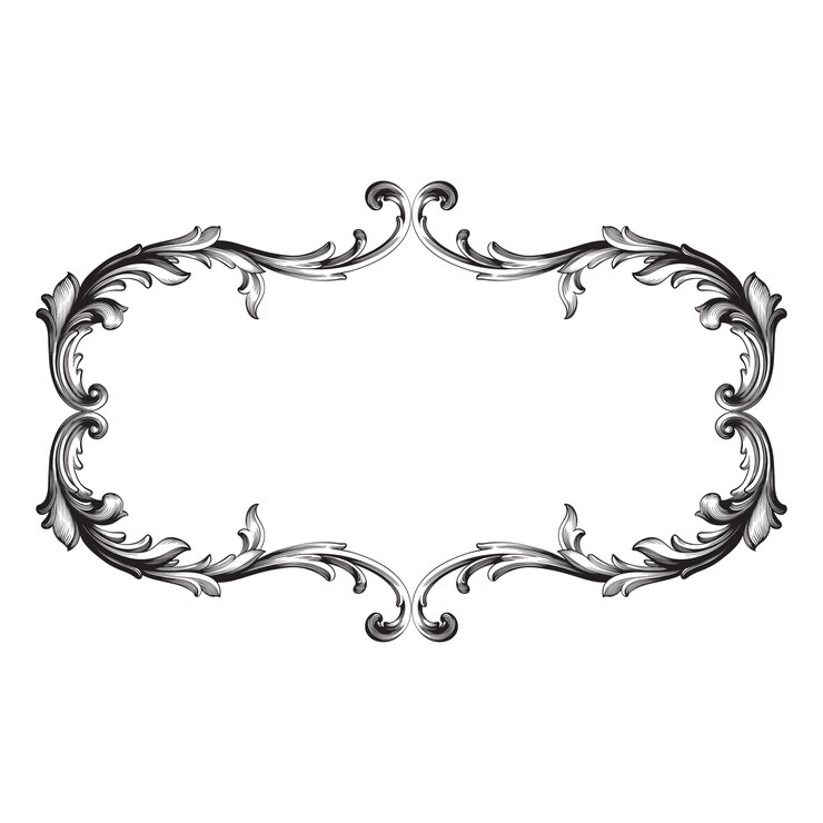 Vector classical baroque ornament. decorative design element filigree.