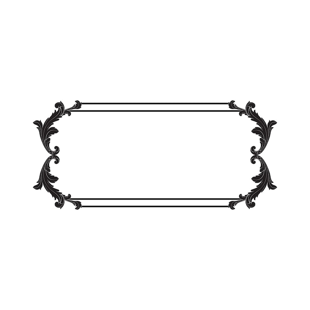 Вектор Классический барочный орнамент. декоративный элемент дизайна филигрань.