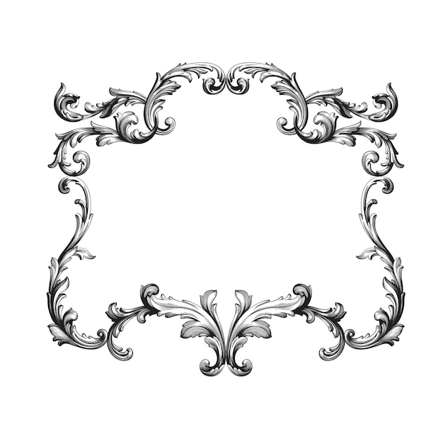 Premium Vector | Classical baroque ornament. decorative design element ...