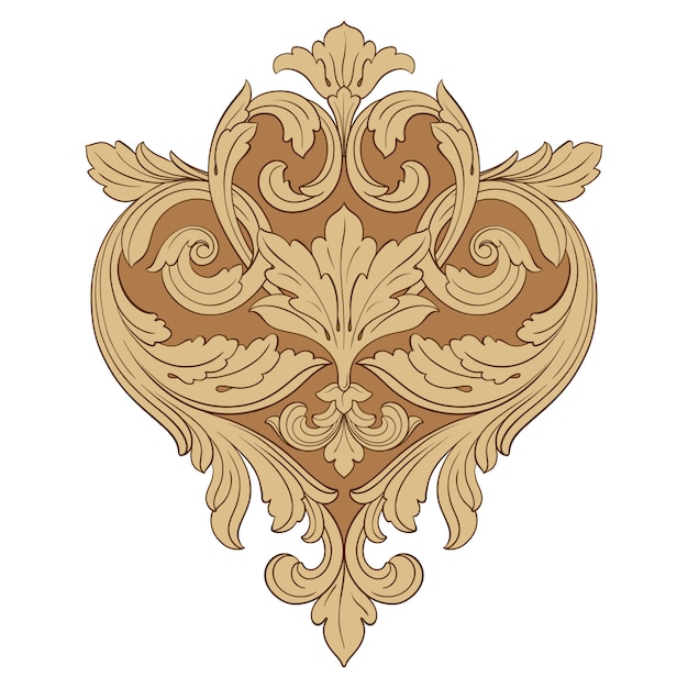 Vector classical baroque ornament. decorative design element filigree.