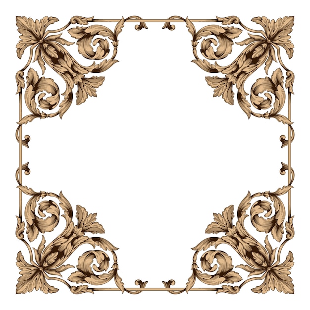 Classical baroque ornament. decorative design element filigree.