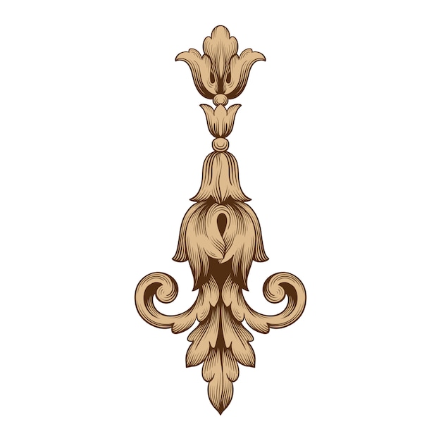 Vector classical baroque ornament. decorative design element filigree.