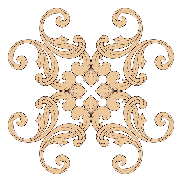 Premium Vector | Classical baroque ornament. decorative design element ...