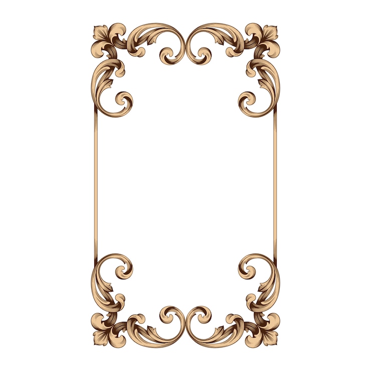 Vector classical baroque ornament. decorative design element filigree.