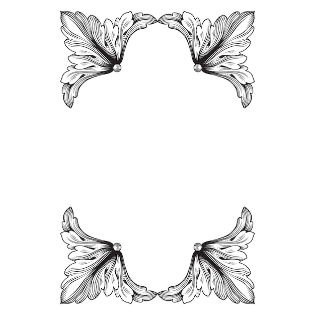 Vector classical baroque ornament. decorative design element filigree.