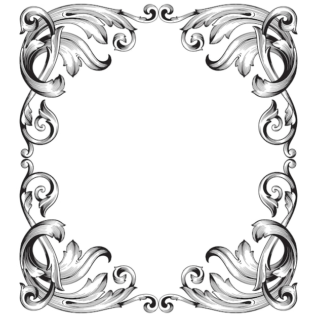 Vector classical baroque ornament. decorative design element filigree.