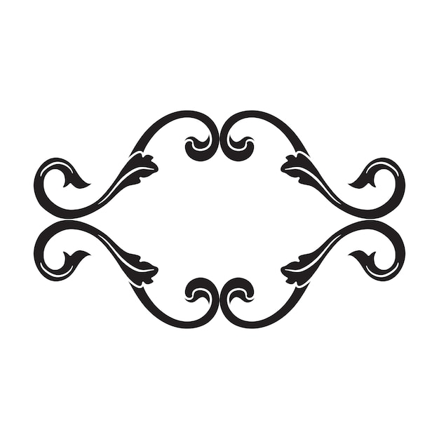 Vector classical baroque ornament. decorative element filigree.