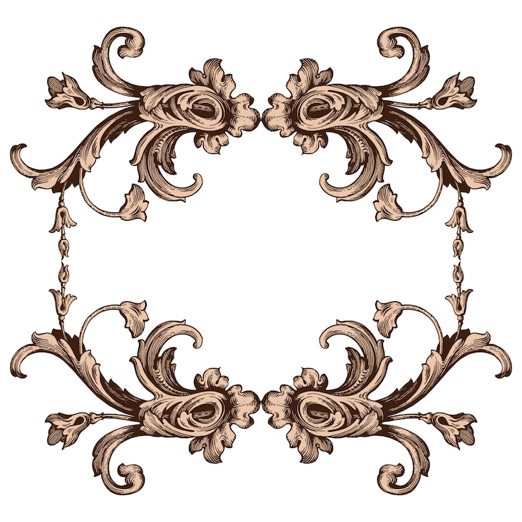 Vector classical baroque   set of vintage elements for design. decorative design element filigree calligraphy  .