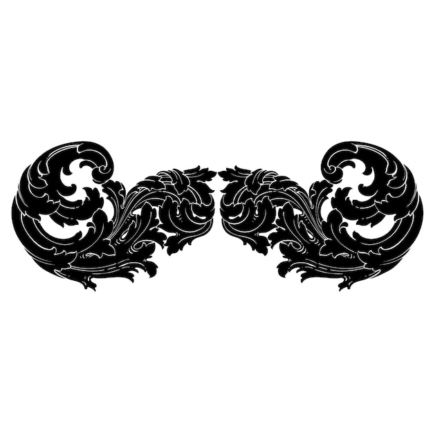 Classical baroque set of vintage elements for design. decorative design element filigree.