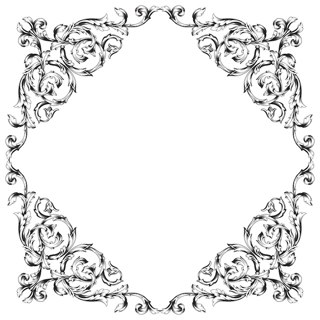 Classical baroque vector of vintage element