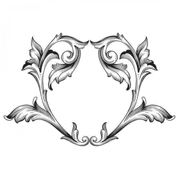 Vector classical baroque   of vintage element  . decorative design element filigree calligraphy  .