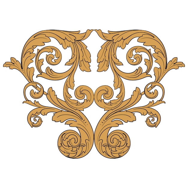 Vector classical baroque   of vintage element  . decorative design element filigree calligraphy  .