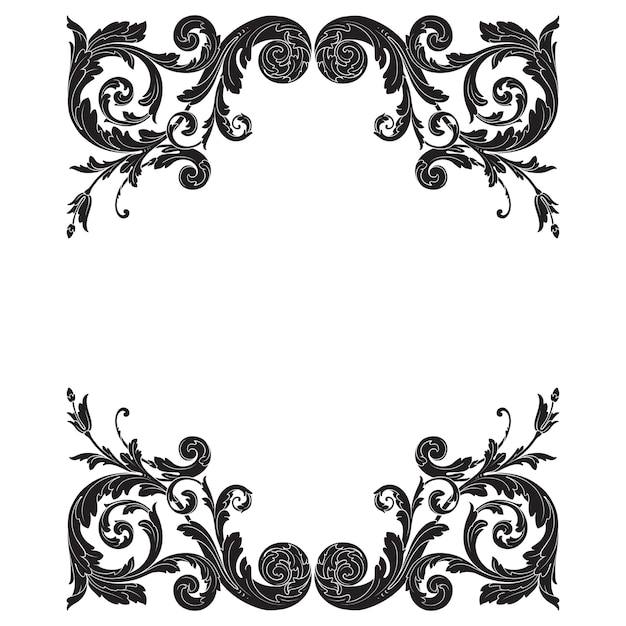 Classical baroque   of vintage element  . Decorative design element filigree calligraphy  .  