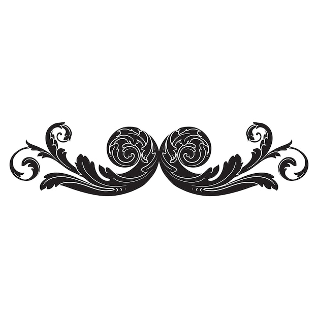 Classical baroque   of vintage element  . Decorative design element filigree calligraphy  .  