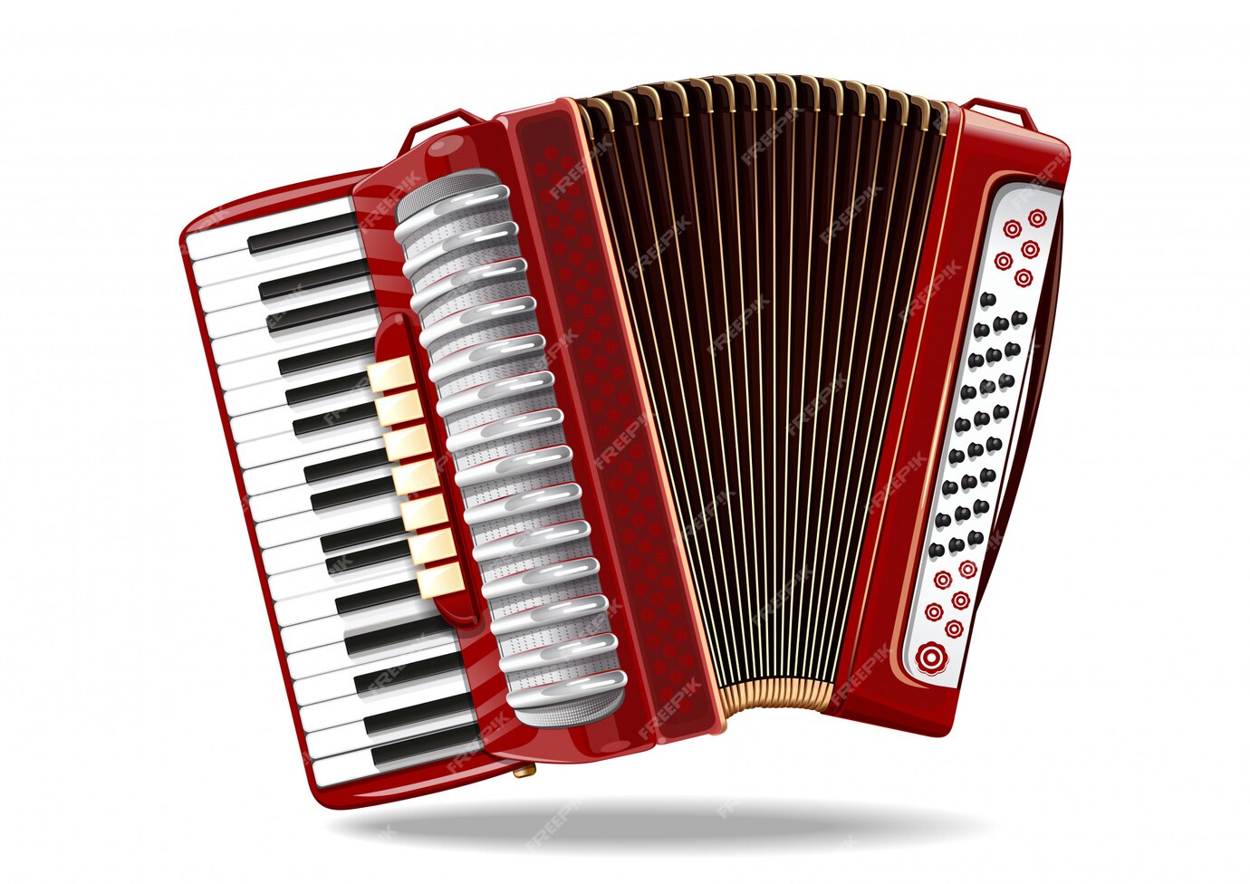 Premium Vector | Classical bayan, accordion, harmonic, jews-harp