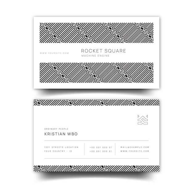 Vector classical business card template