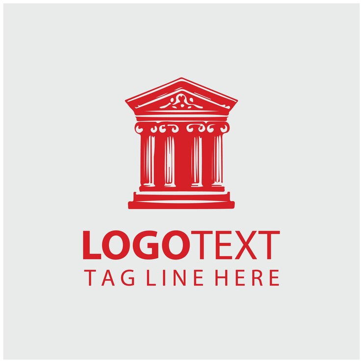 Vector classical column logo illustrations