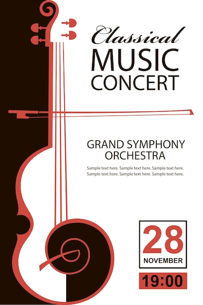 Vector classical concert poster
