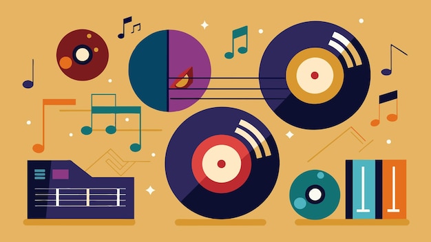 Classical music records vector graphics illustration eps source file format lossless scaling icon de