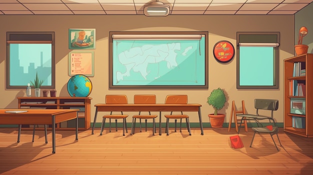 Vector classroom background vector