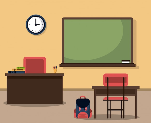 Vector classroom elements design