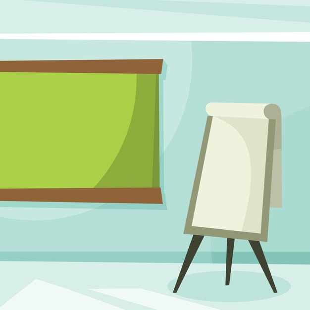 Classroom Vector Clip Art Isolated Background