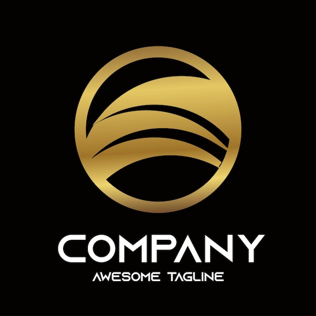 classy Abstract Globe Logo Design Gradient Finance logo gold template design vector icons logotype