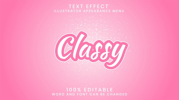 Modello di stile effetto testo modificabile di classe