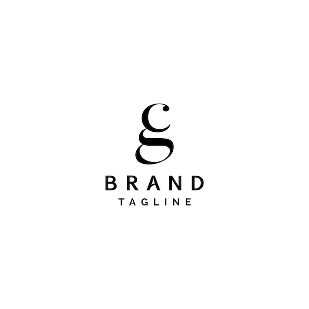 Classy Letter gc Logo Design. Minimalist Letter g and c in one symbol Logo Design.