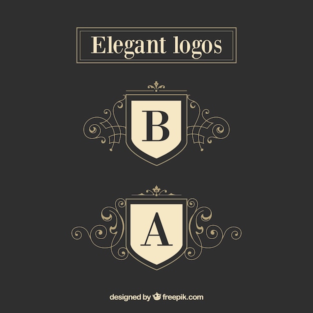 Vector classy logo templates