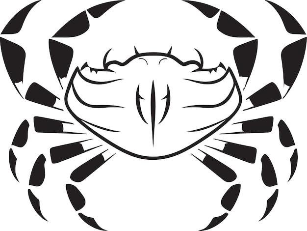 Clawed Champion Crab Vector Ocean Guardian Vector Crab Icon