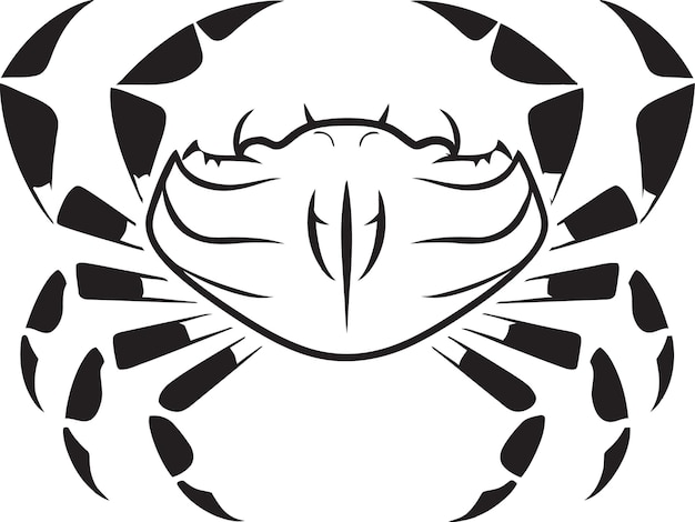 Clawed champion crab vector ocean guardian vector crab icon