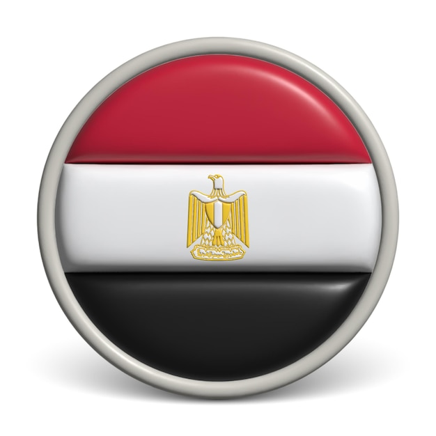 Clay render vector icon flag Egypt