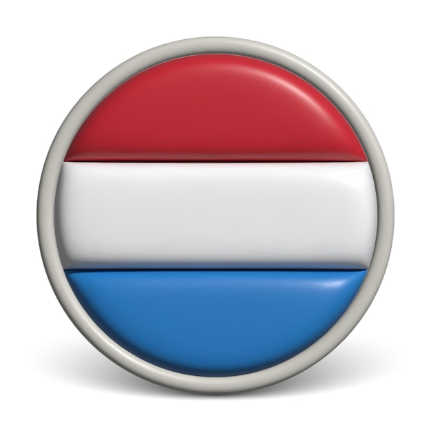 Vector clay render vector icon flag luxembourg