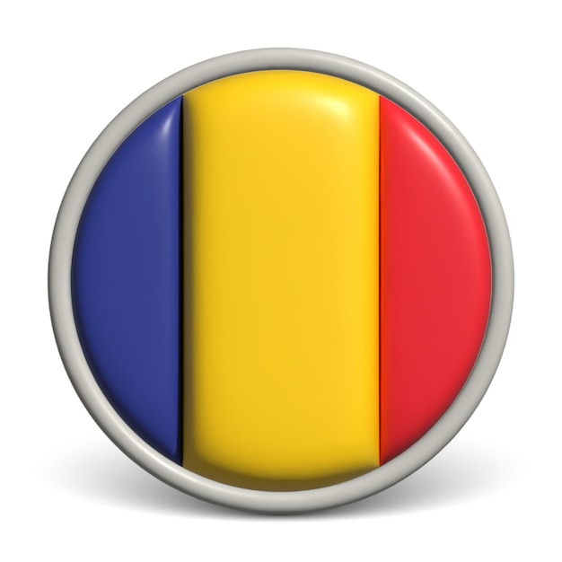 Vector clay render vector icon flag romania