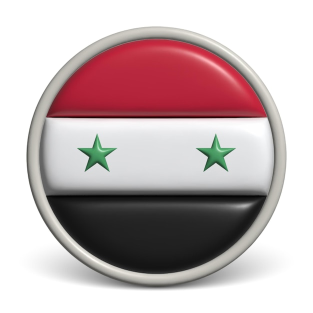 Vector clay render vector icon flag syria