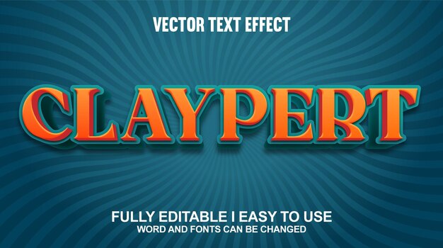 Claypert 완전히 편집 가능한 글 터 텍스트 효과
