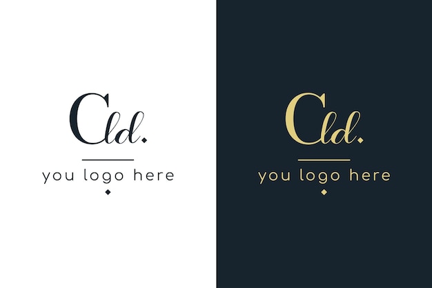 Design del logo della lettera cdl cld