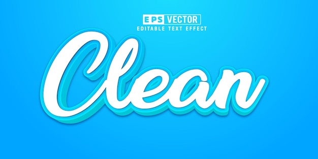 Vector clean 3d editable text effect vector with background