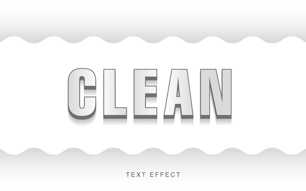 Vector clean 3d text effect design