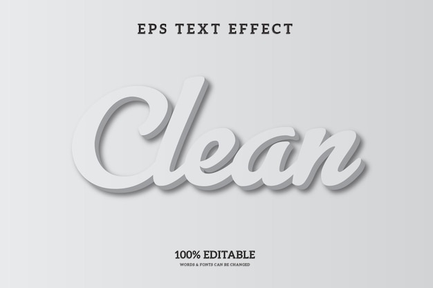 Clean 3D Text effect Design