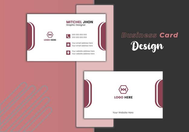 Clean advertising modern business card design Unique professional business card template design